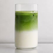 Layered iced Okumidori matcha latte